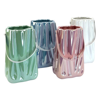 Ceramic vase-purse "Pearl Blue"