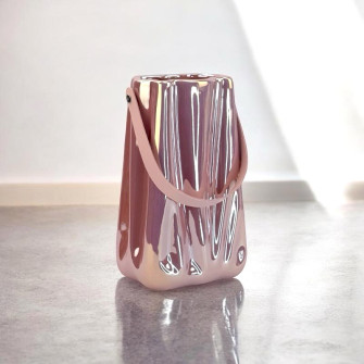 Ceramic vase-purse "Pearl Pink"