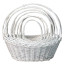 Set of 7 white oval baskets