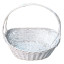 Set of 7 white oval baskets