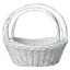 Set of 7 white oval baskets