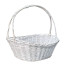 Set of 7 white oval baskets