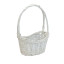 Set of 7 white oval baskets