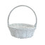Set of 5 white round baskets