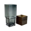 Glass flower vase with wooden insert