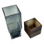 Glass flower vase with wooden insert