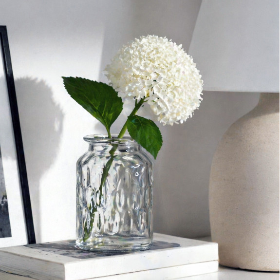 Glass vase for flowers miniature Blue