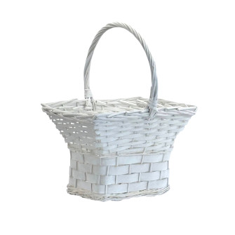 Set of 4 square white baskets