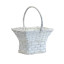 Set of 4 square white baskets