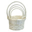 Set of 4 round natural baskets