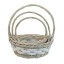 Set of 3 round beige baskets
