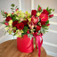 Set of 3 round boxes Red