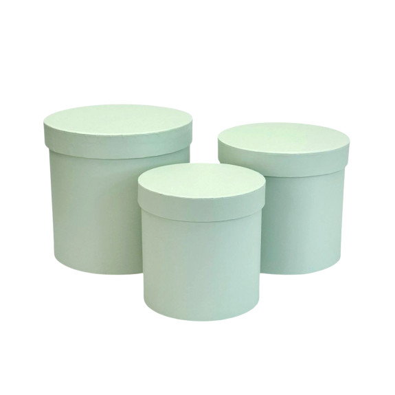 Set of 3 round boxes Mint