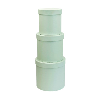 Set of 3 round boxes Mint