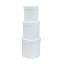 Set of 3 round boxes White