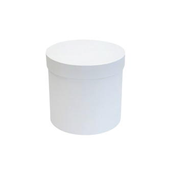 Set of 3 round boxes White