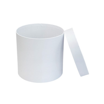 Set of 3 round boxes White