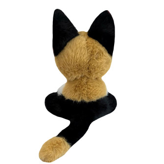 Soft toy Cat Simba white with black and beige ears