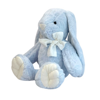 Soft toy Rabbit with a bow Light blue