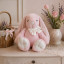Soft toy Rabbit with a bow Pink