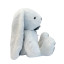 Soft toy Rabbit with a bow White with gray