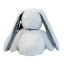 Soft toy Rabbit with a bow White with gray