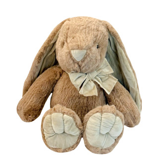 Soft toy Rabbit with a bow Beige