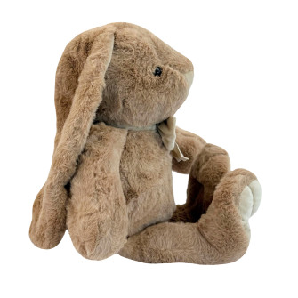 Soft toy Rabbit with a bow Beige