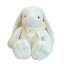 Soft toy Rabbit with a bow White