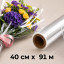 Transparent film for flowers 40cm x 91m