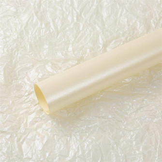 Папір тишью перламутровий в листах Cream