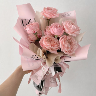 Matte film in sheets "Gazeta Roses" Pink