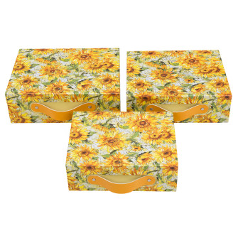Set of 3 Sunflower Gift Boxes
