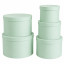 Set of round boxes of 5 pieces Minty