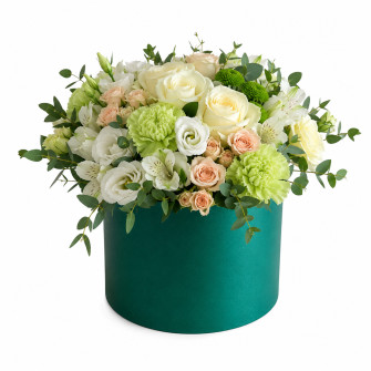 Set of 5 round boxes Emerald