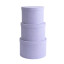 Set of 10 round velvet boxes Dusty lavender
