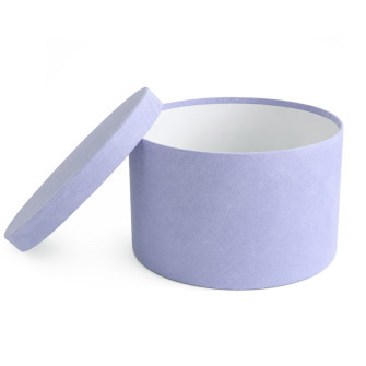 Set of 10 round velvet boxes Dusty lavender