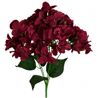 Hydrangea bouquet artificial Burgundy
