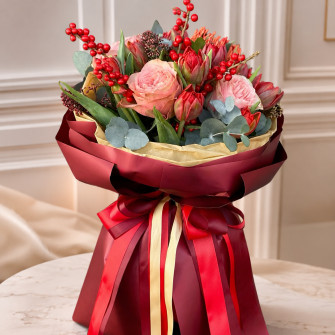 Пленка матовая двусторонняя в рулони 65см х 7м Velvet Red