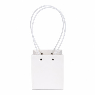 Paper bags for flowers White Textured XS