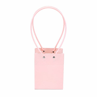 Paper bags for flowers Pink Textured XS