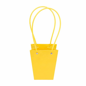 Paper trapeze bags for flowers Yellow