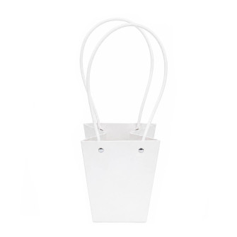 Paper trapeze bags for flowers White