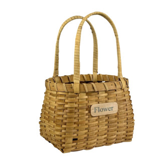 Rectangular natural basket "Flower"