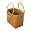 Rectangular natural basket with round handles