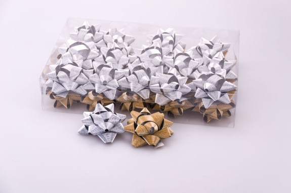 Star bows 5 cm matt  40 pcs.