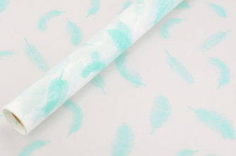 The film "Feathers" (turquoise) matte in a roll