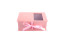 Box of flowers and macaroon peach