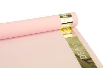 Пленка матовая 0.6 * 10 м Velvet Gold с золотой каймой Розовый