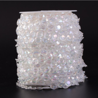 Acrylic beads "Diamond" in a roll of 10 mm * 30 m